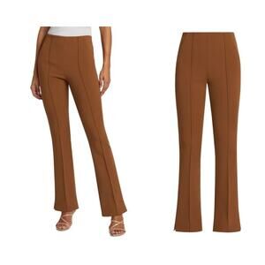 New VERONICA BEARD Orion Pleat Front Brown Flare Dress Pants